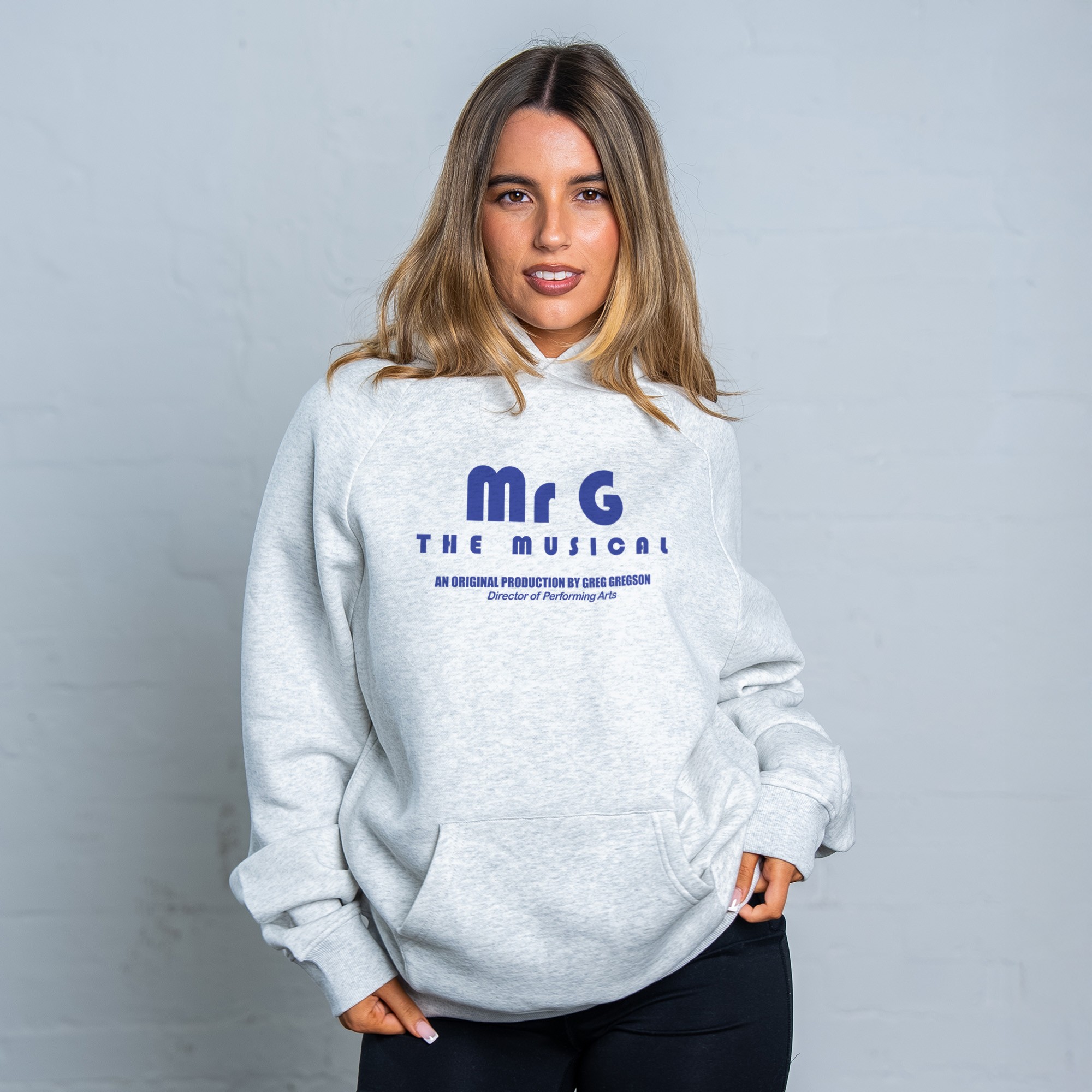 MR. THE MUSICAL WHITE MARLE HOODIE