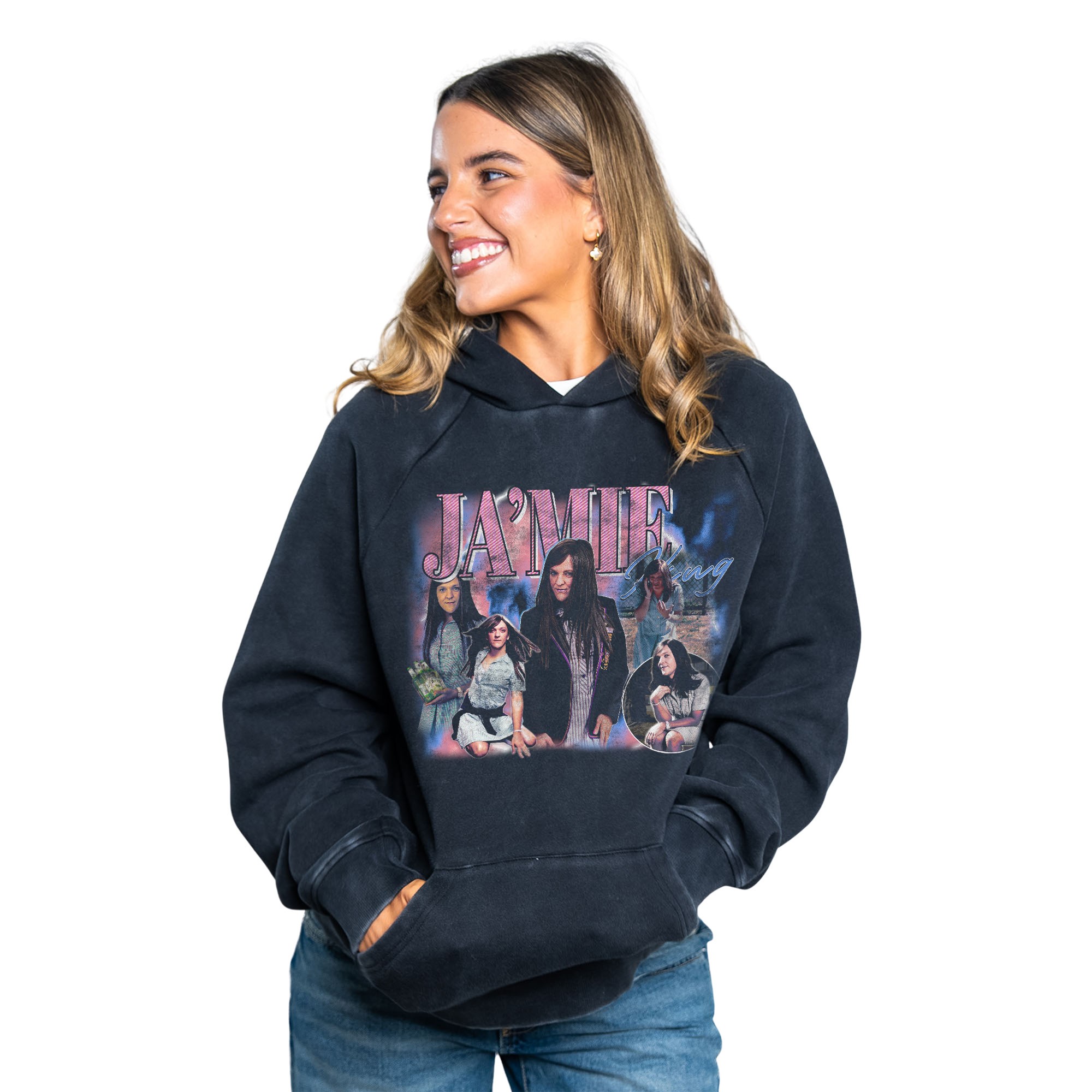 JA'MIE KING VINTAGE BLACK HOODIE