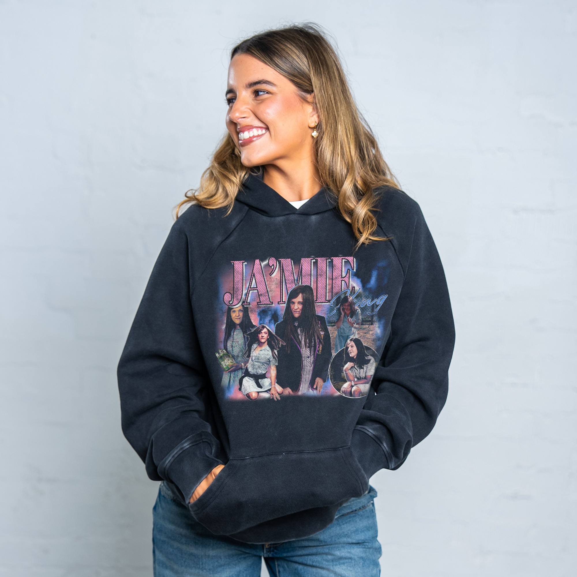 JA'MIE KING VINTAGE BLACK HOODIE