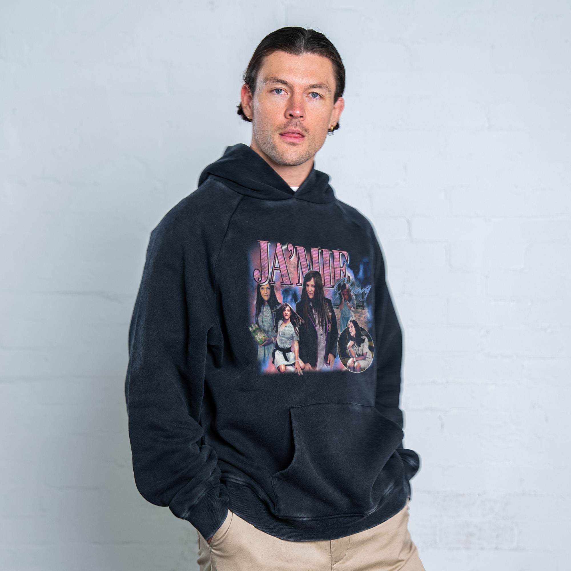 JA'MIE KING VINTAGE BLACK HOODIE