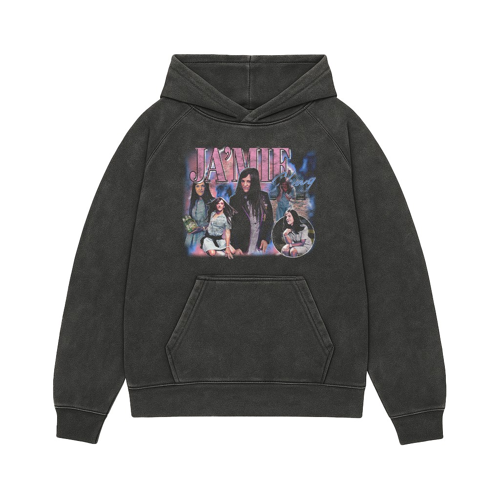 JA'MIE KING VINTAGE BLACK HOODIE