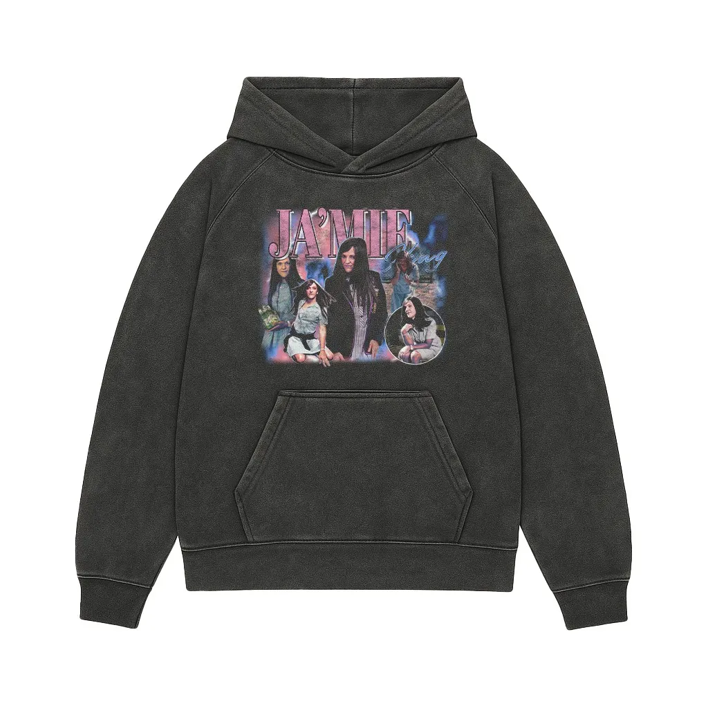 JA'MIE KING VINTAGE BLACK HOODIE JA'MIE KING VINTAGE BLACK HOODIE
