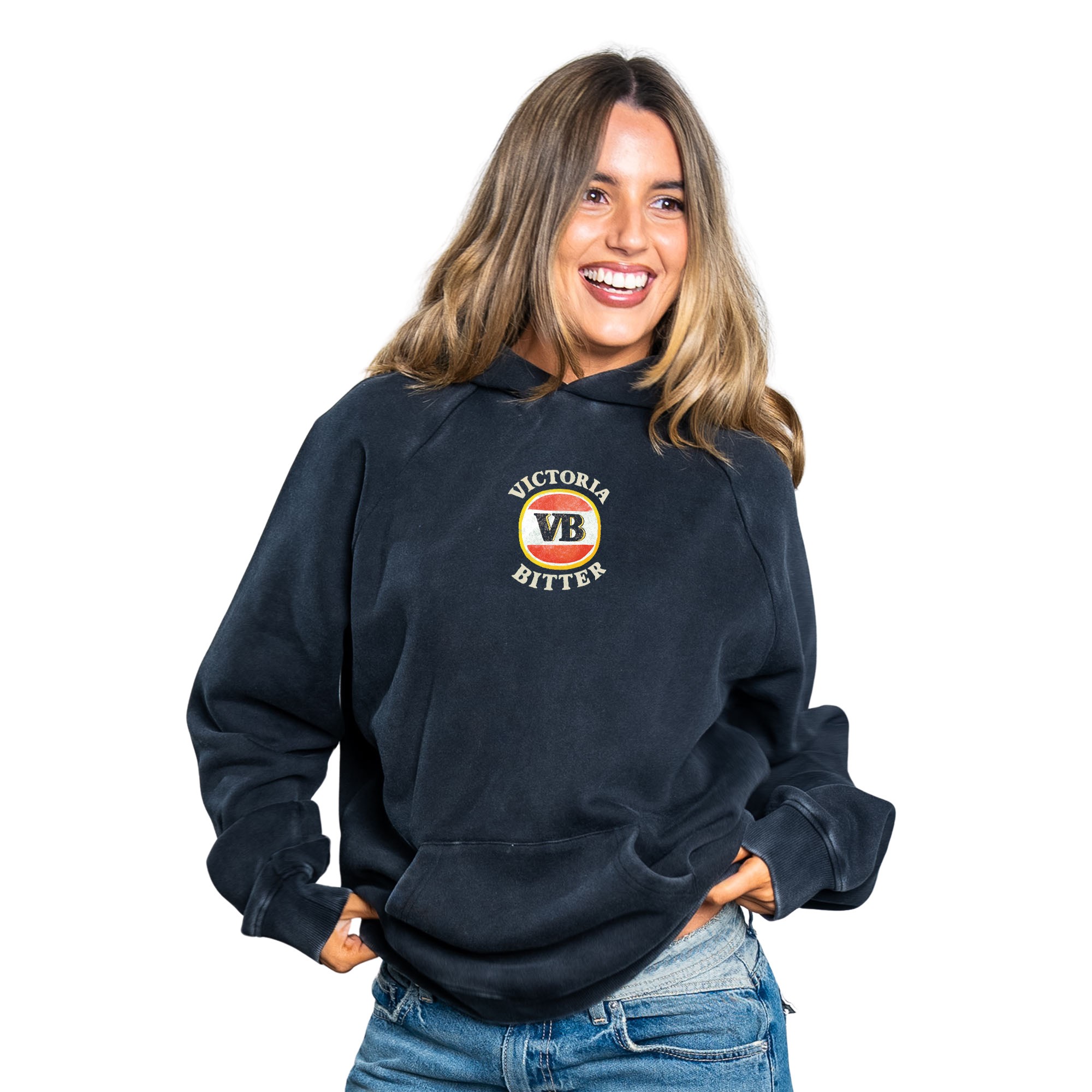 ON TAP FRONT & BACK VINTAGE BLACK HOODIE