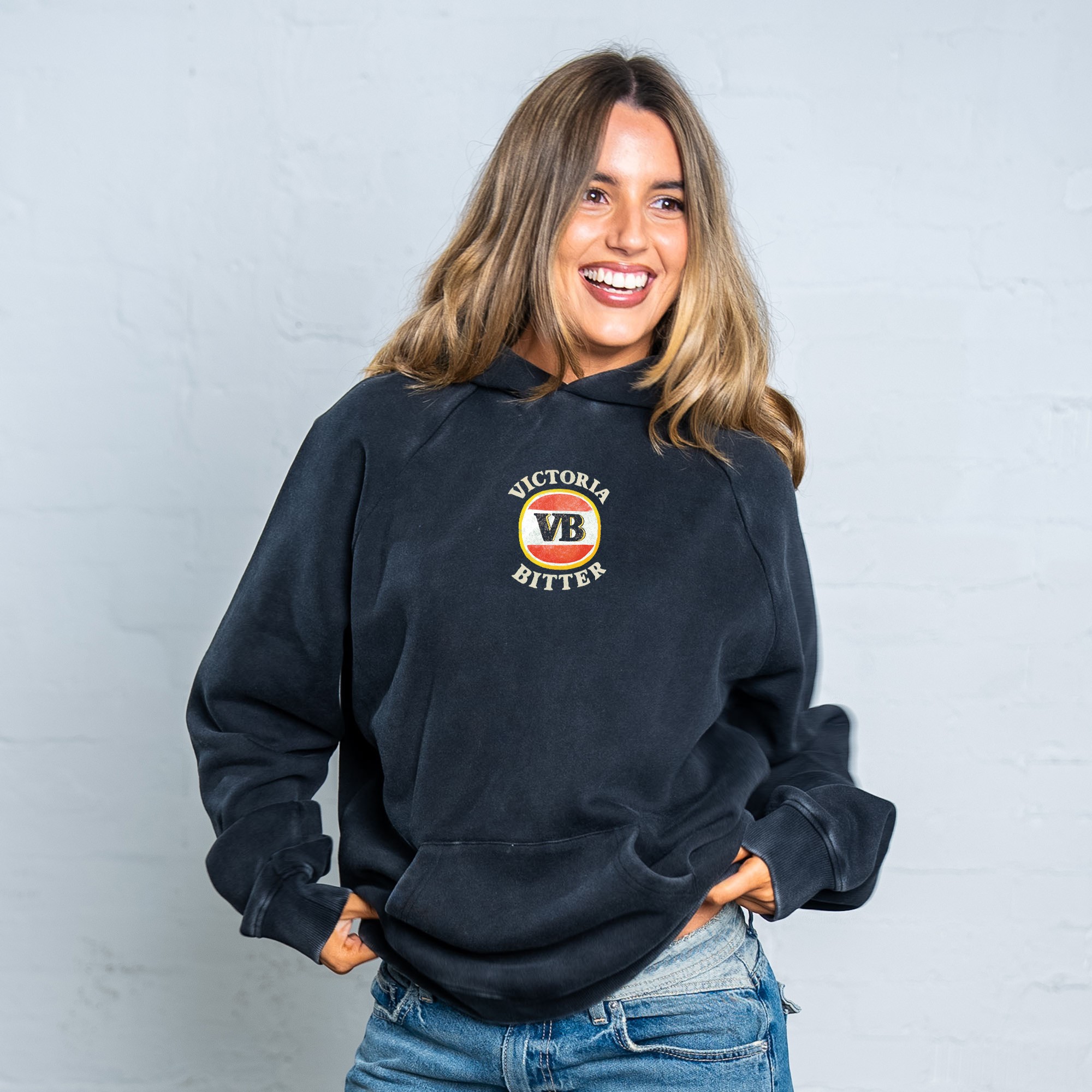 ON TAP FRONT & BACK VINTAGE BLACK HOODIE