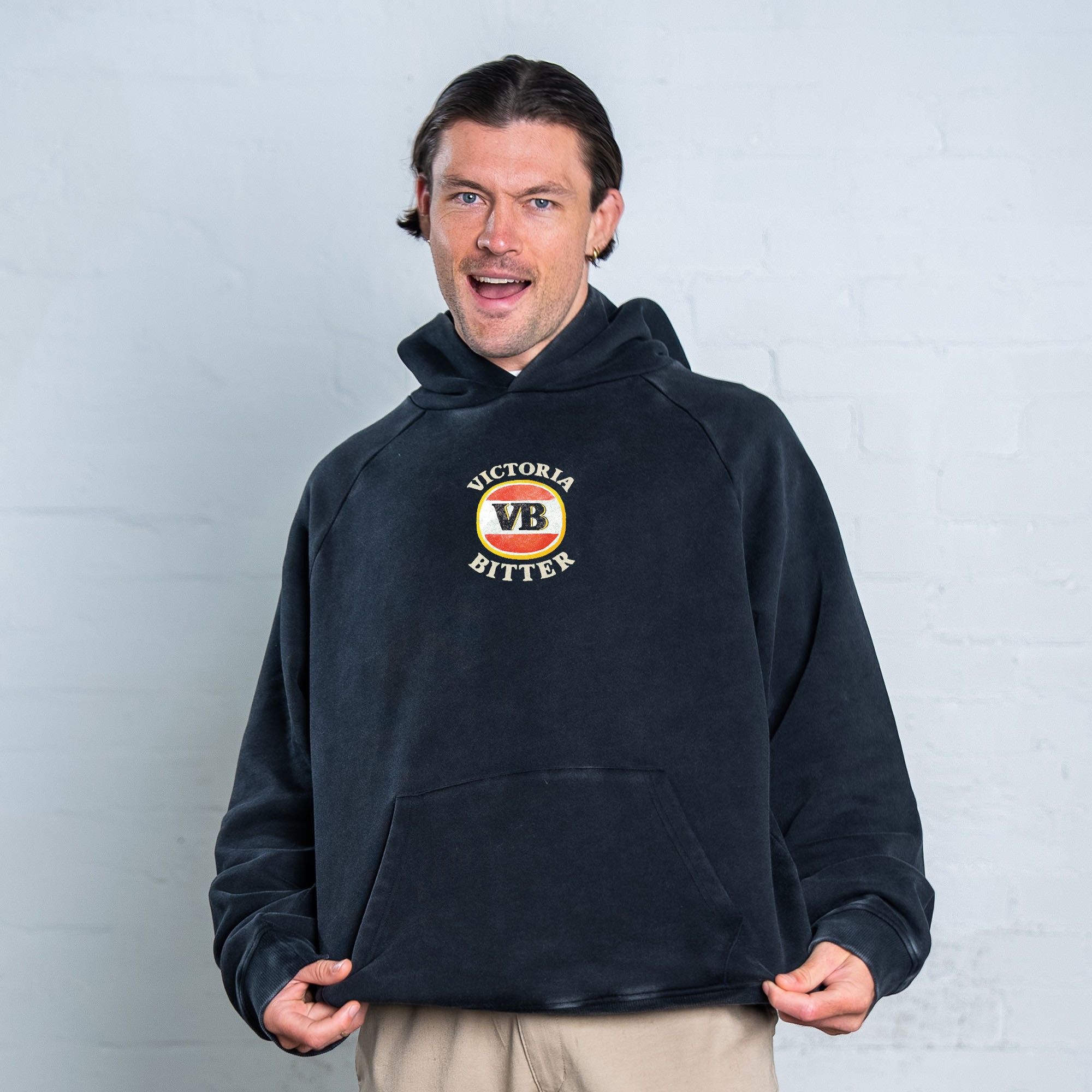 ON TAP FRONT & BACK VINTAGE BLACK HOODIE