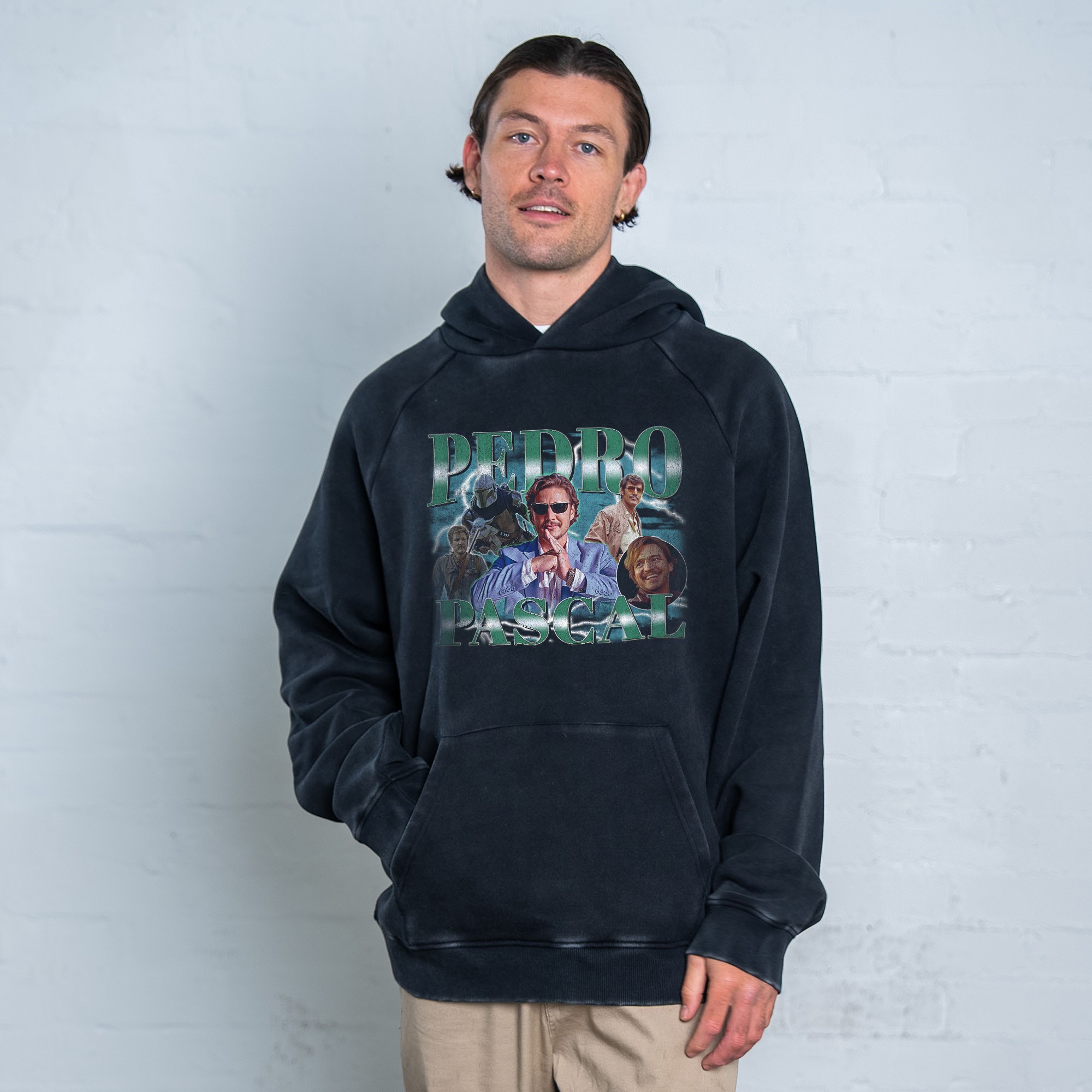 PEDRO PASCAL VINTAGE BLACK HOODIE