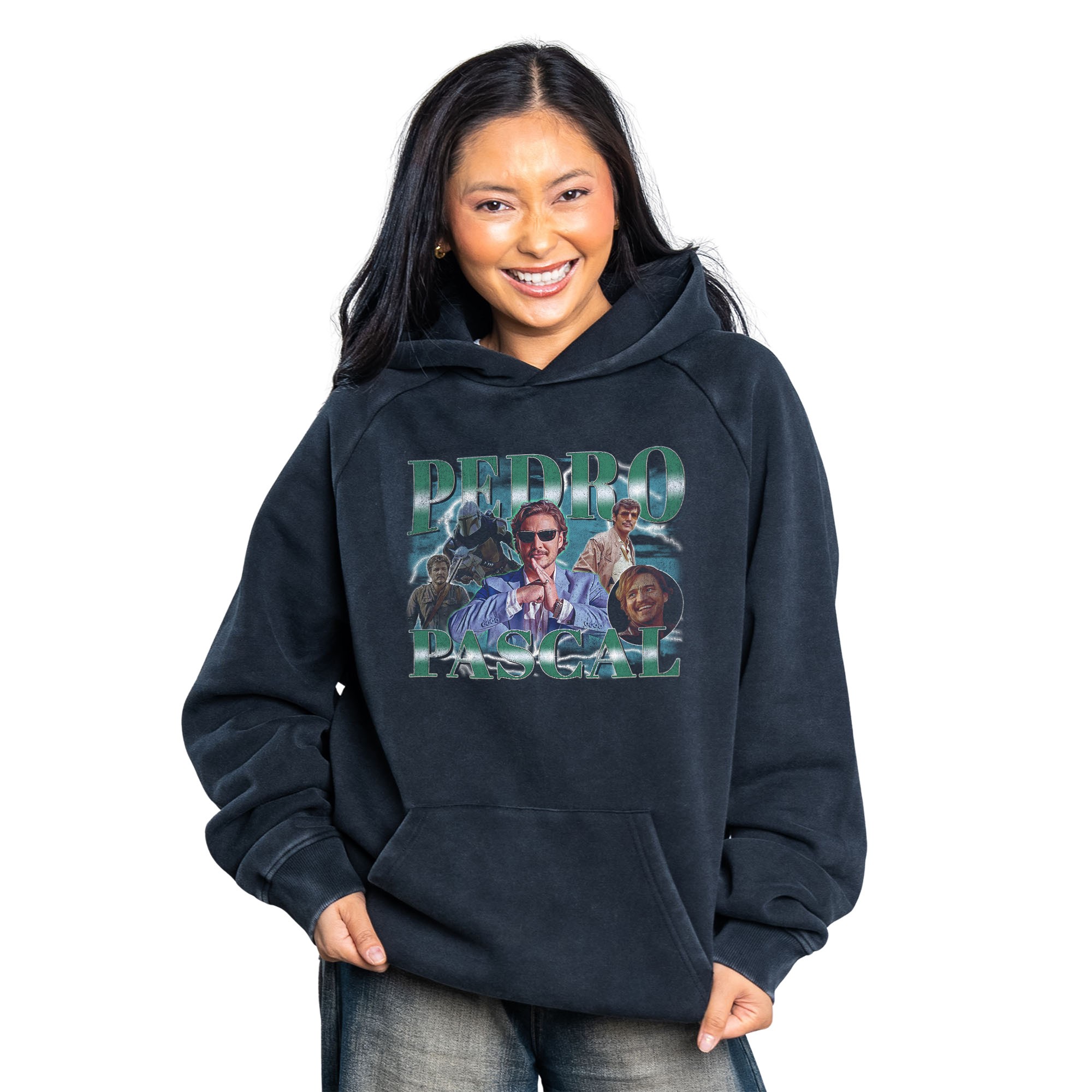 PEDRO PASCAL VINTAGE BLACK HOODIE