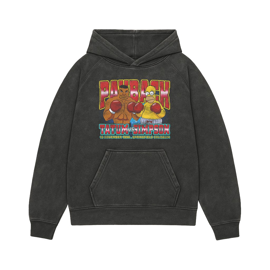 PAYBACK VINTAGE BLACK HOODIE