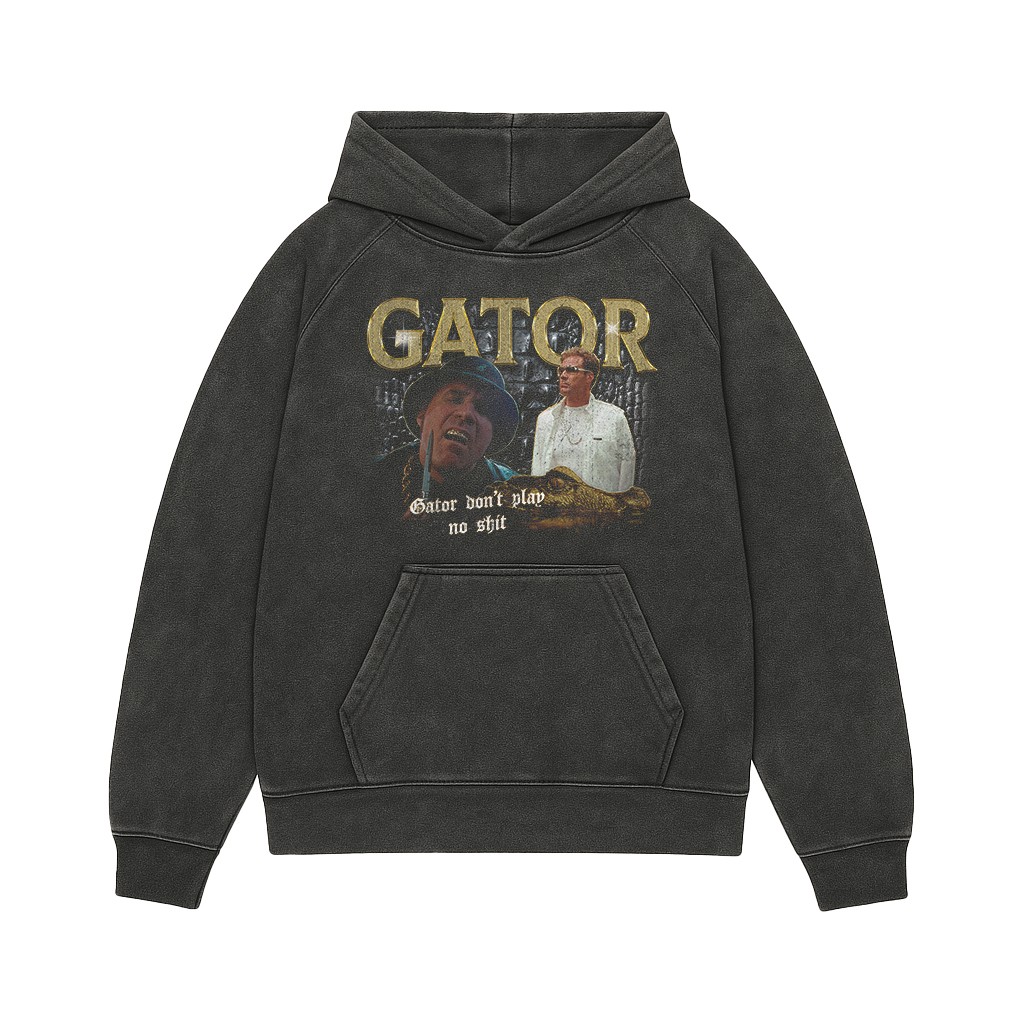 GATOR VINTAGE BLACK HOODIE