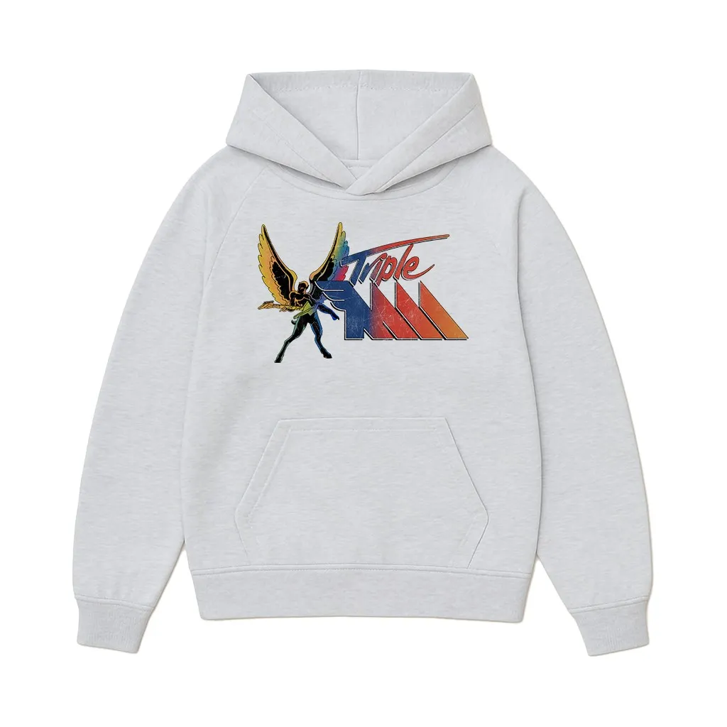 RETRO TRIPLE M LOGO WHITE MARLE HOODIE RETRO TRIPLE M LOGO WHITE MARLE HOODIE