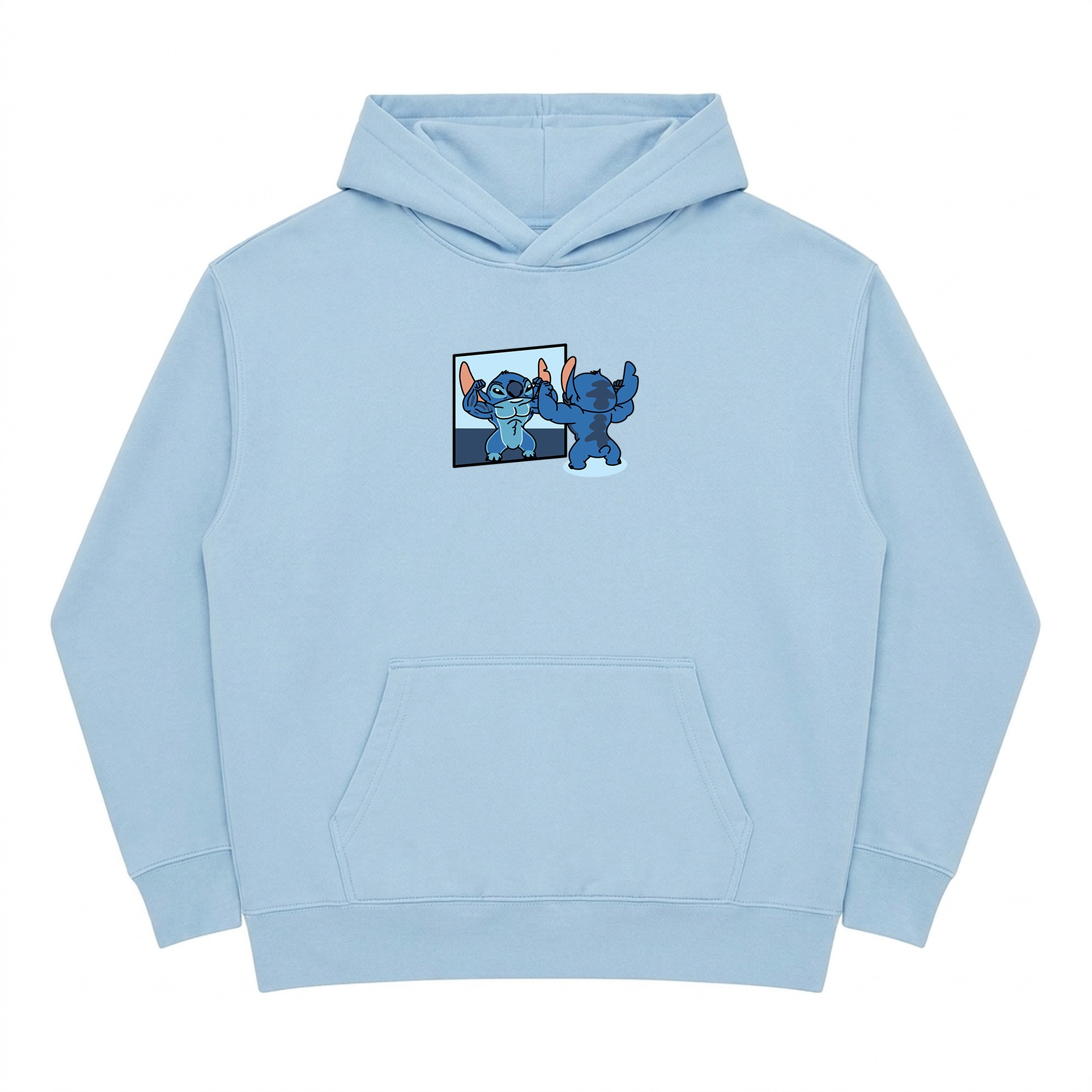 LIGHT BLUE STITCH HOODIE
