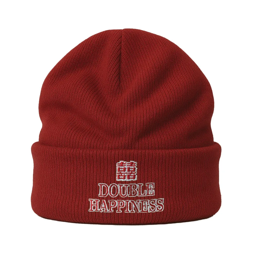 DOUBLE HAPPINESS VINTAGE RED BEANIE
