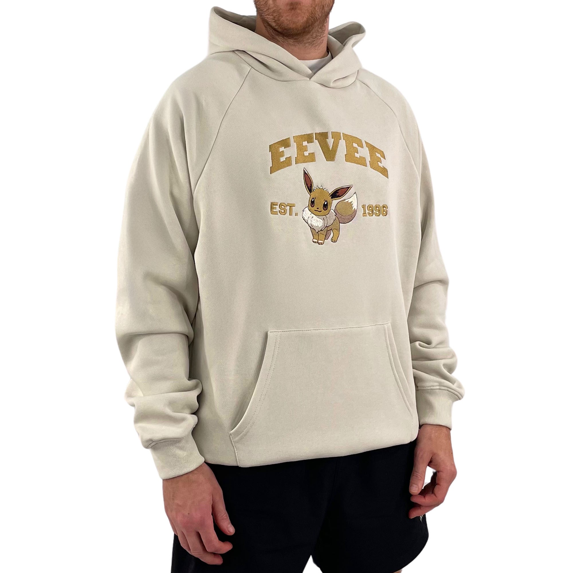 EEVEE EMBROIDERED BONE HOODIE