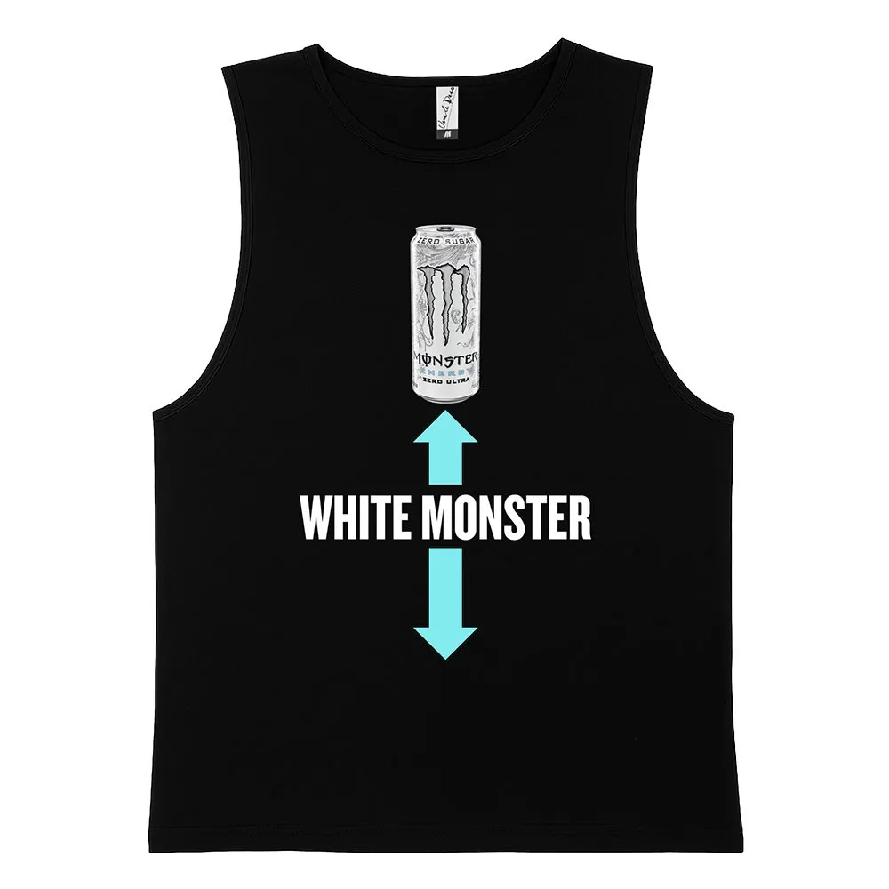 WHITE MONSTER BLACK TANK WHITE MONSTER BLACK TANK