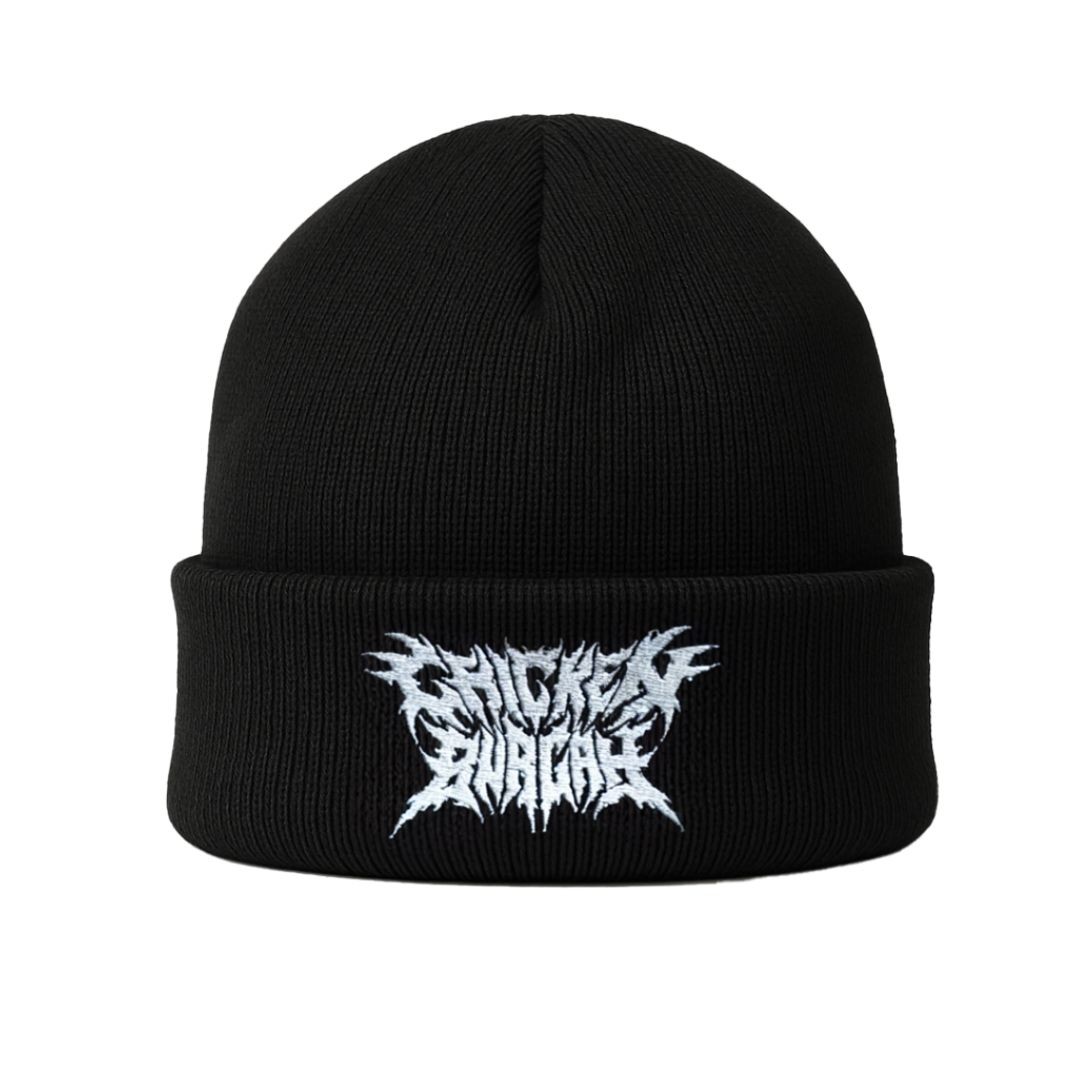 METAL CHICKEN BURGAH BLACK BEANIE METAL CHICKEN BURGAH BLACK BEANIE