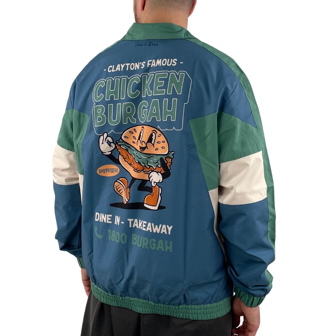 RETRO CHICKEN BURGAH CO TRACKSUIT JACKET
