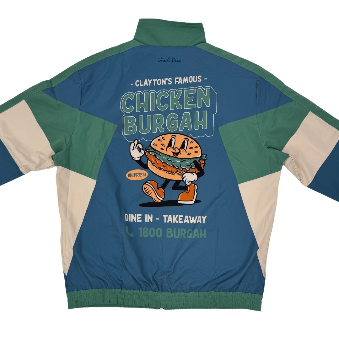 RETRO CHICKEN BURGAH CO TRACKSUIT JACKET