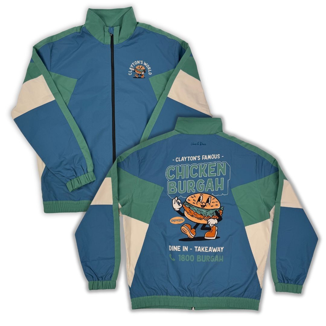 RETRO CHICKEN BURGAH CO TRACKSUIT JACKET RETRO CHICKEN BURGAH CO TRACKSUIT JACKET