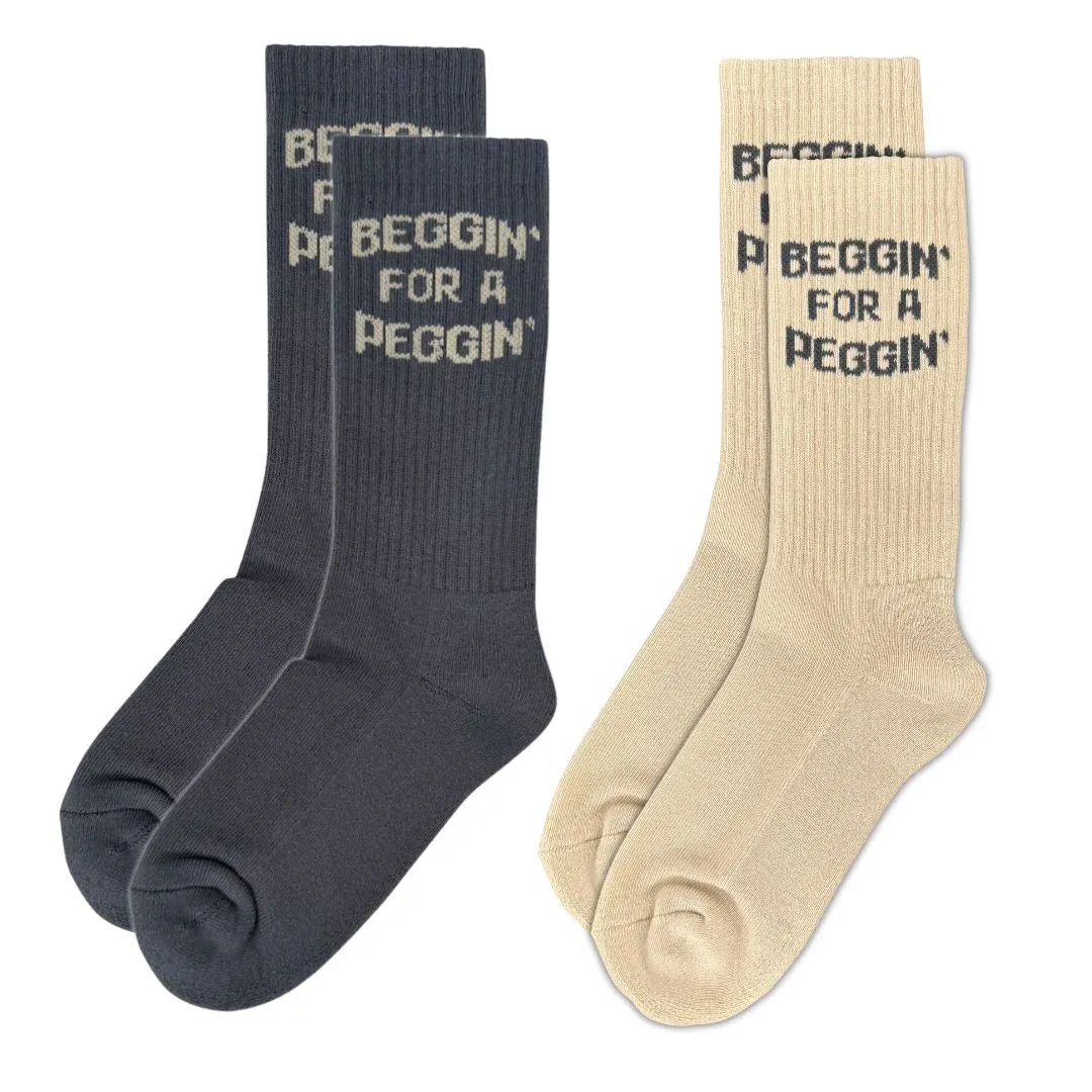 2 PACK BEGGIN FOR A PEGGIN SOCKS 2 PACK BEGGIN FOR A PEGGIN SOCKS