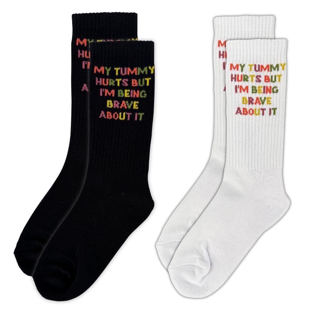 2 PACK MY TUMMY HURTS SOCKS