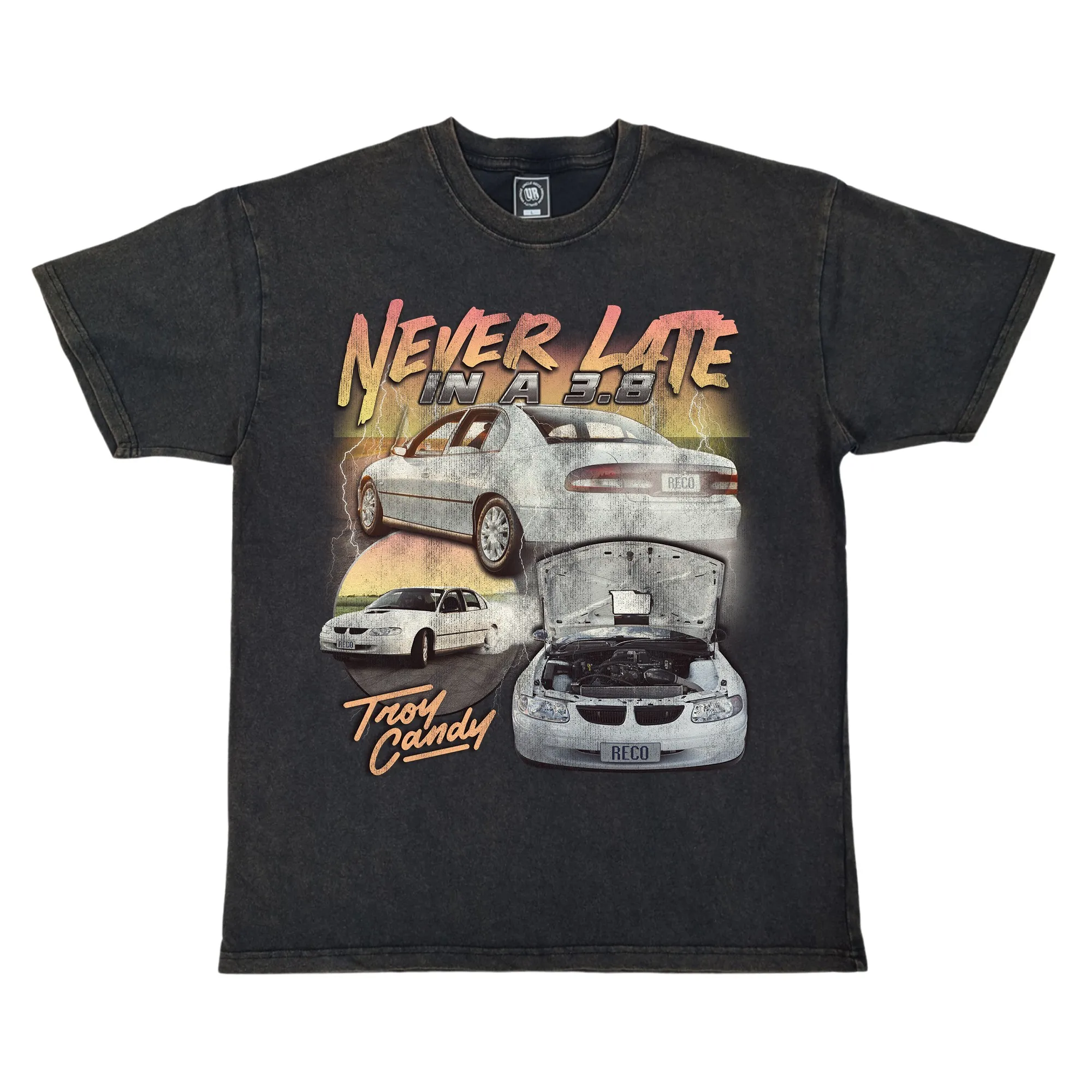 VINTAGE NEVER LATE 38 T-SHIRT