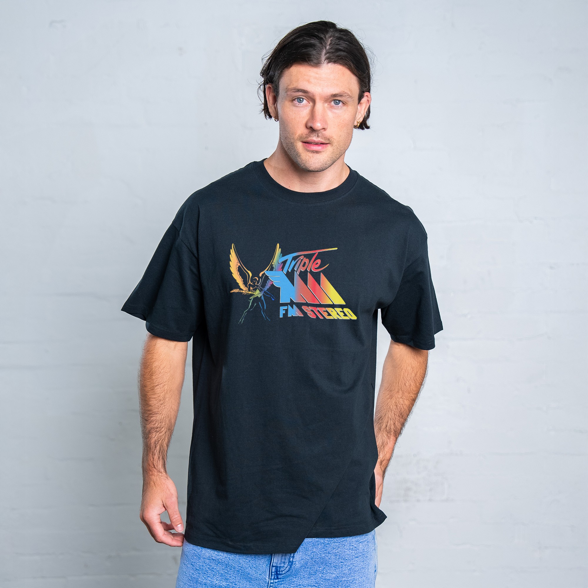 FM STEREO BLACK TEE