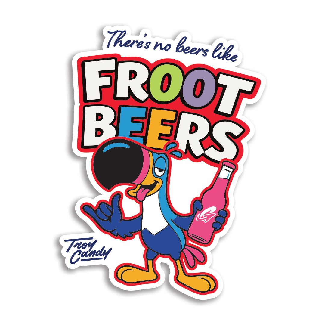 FROOT BEERS DIE CUT STICKER FROOT BEERS DIE CUT STICKER