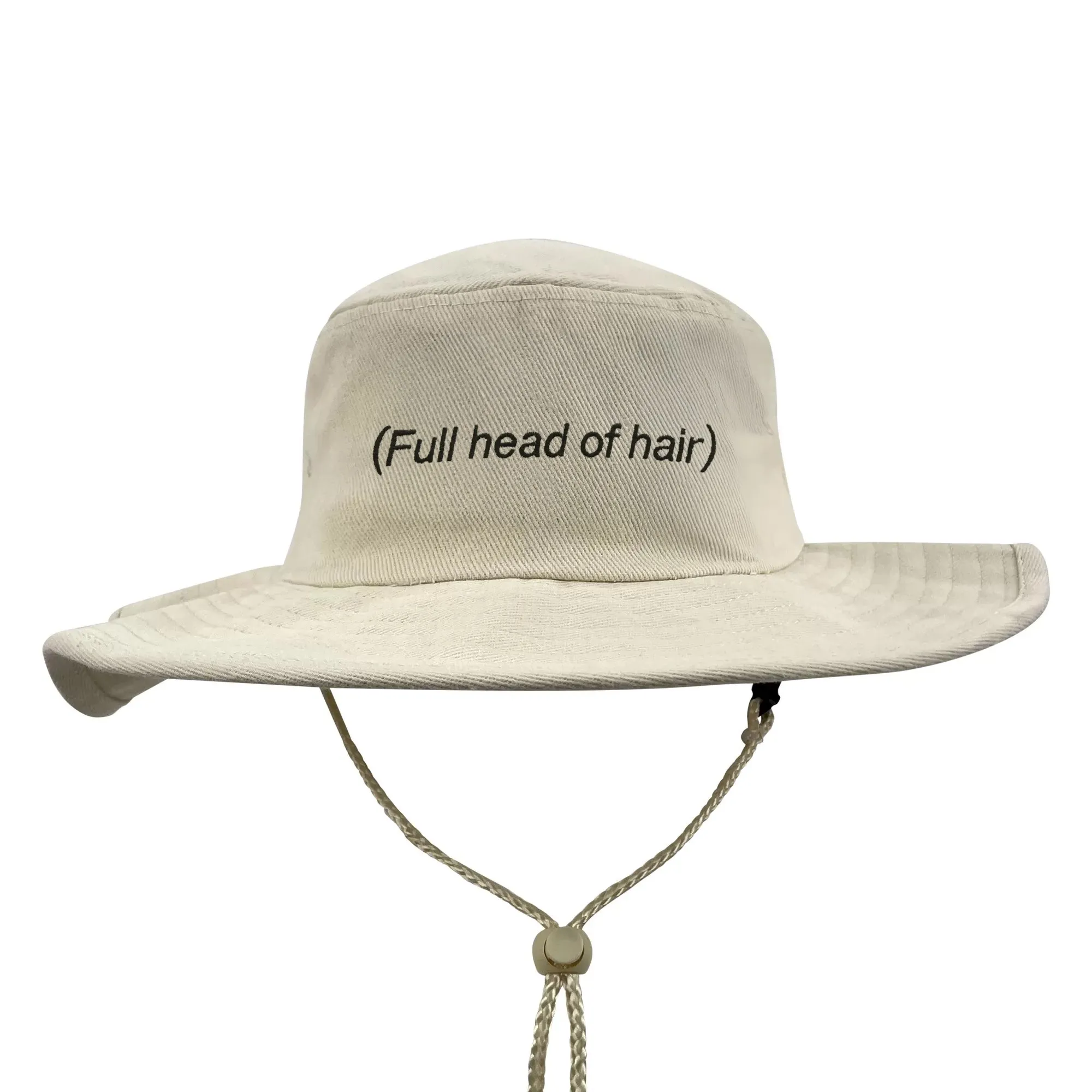 FULL HEAD OF HAIR NATURAL WIDE BRIM HAT