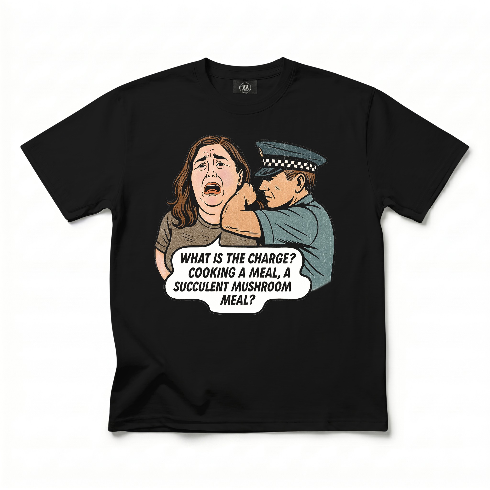 BLACK SUCCULENT MUSHROOM MEAL TEE BLACK SUCCULENT MUSHROOM MEAL TEE