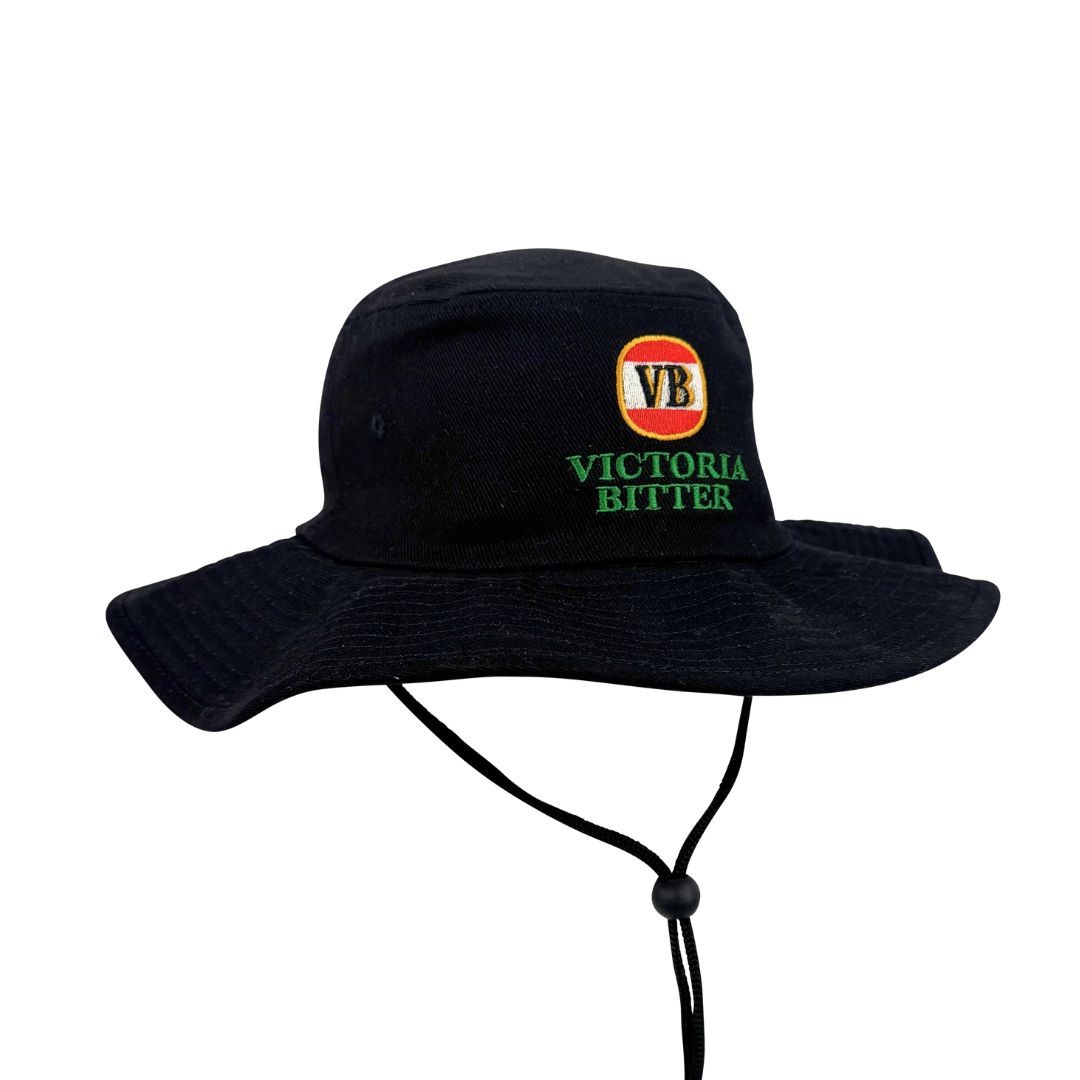 RETRO VICTORIA BITTER BLACK WIDE BRIM HAT