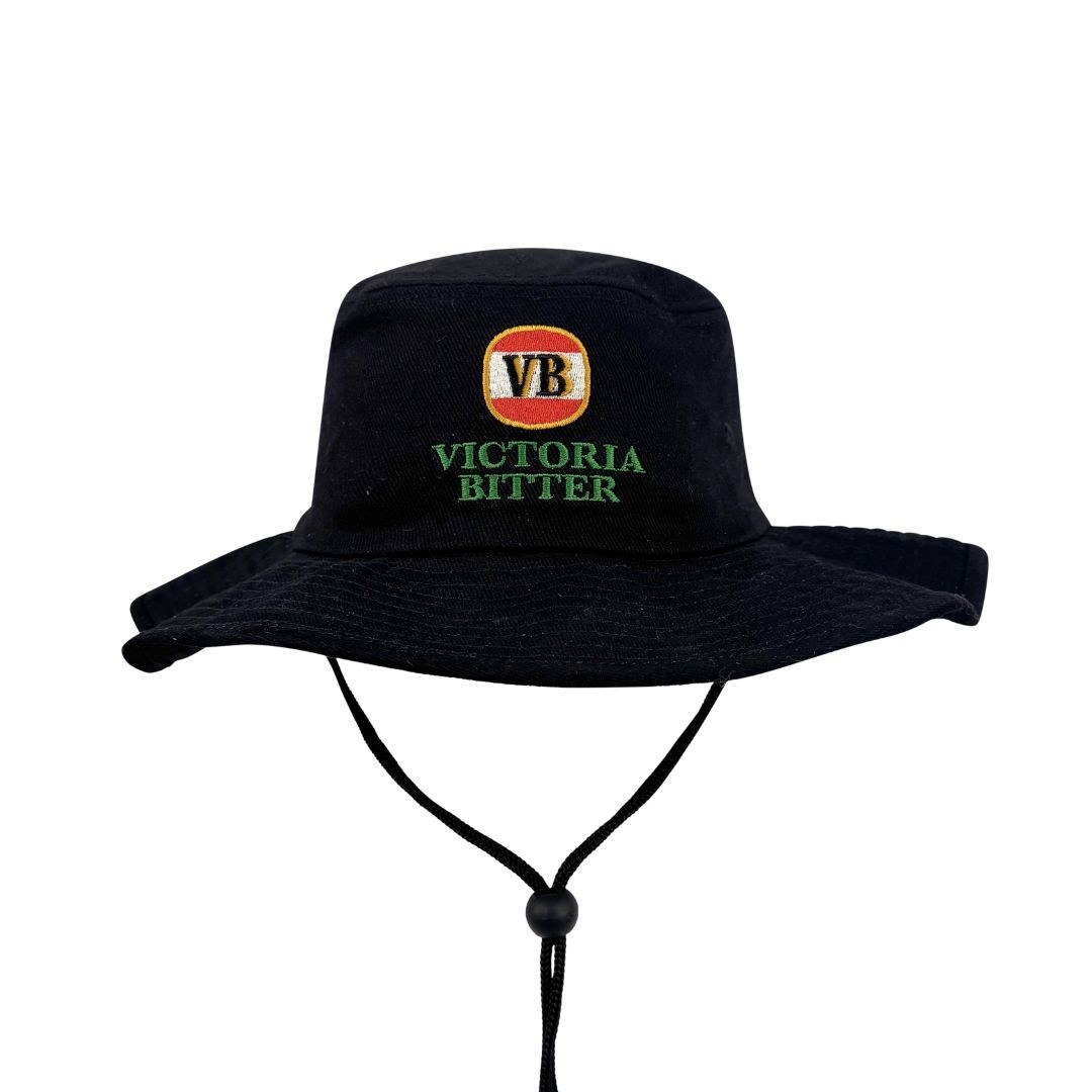 RETRO VICTORIA BITTER BLACK WIDE BRIM HAT