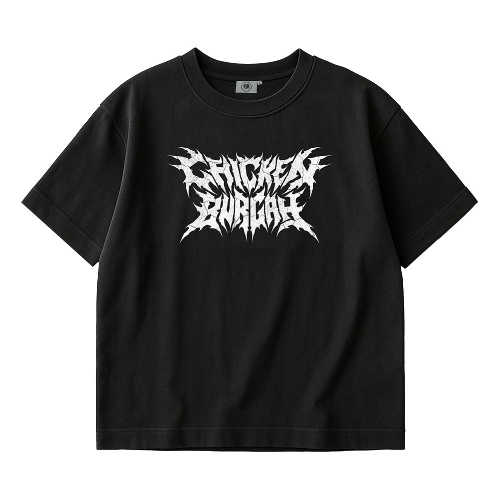 METAL CHICKEN BURGAH BLACK TEE METAL CHICKEN BURGAH BLACK TEE