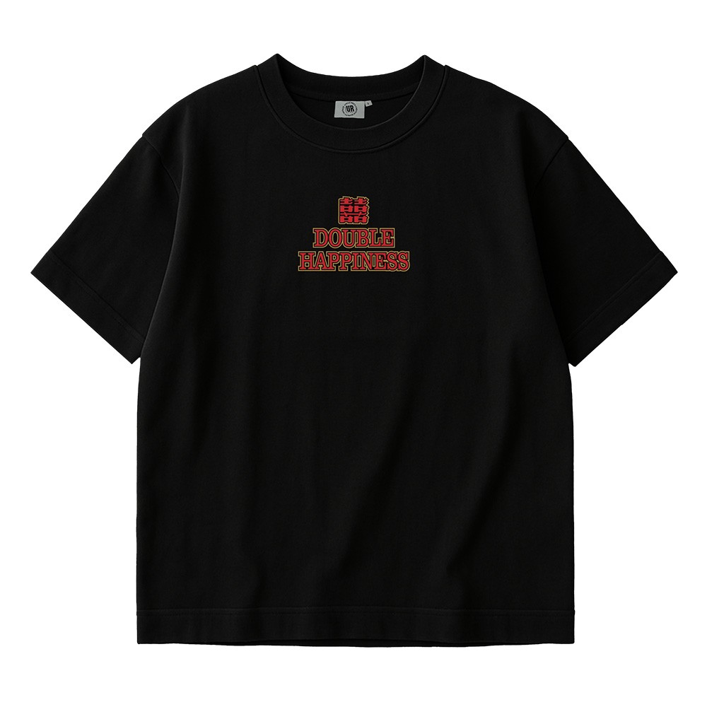 DOUBLE HAPPINESS BLACK TEE