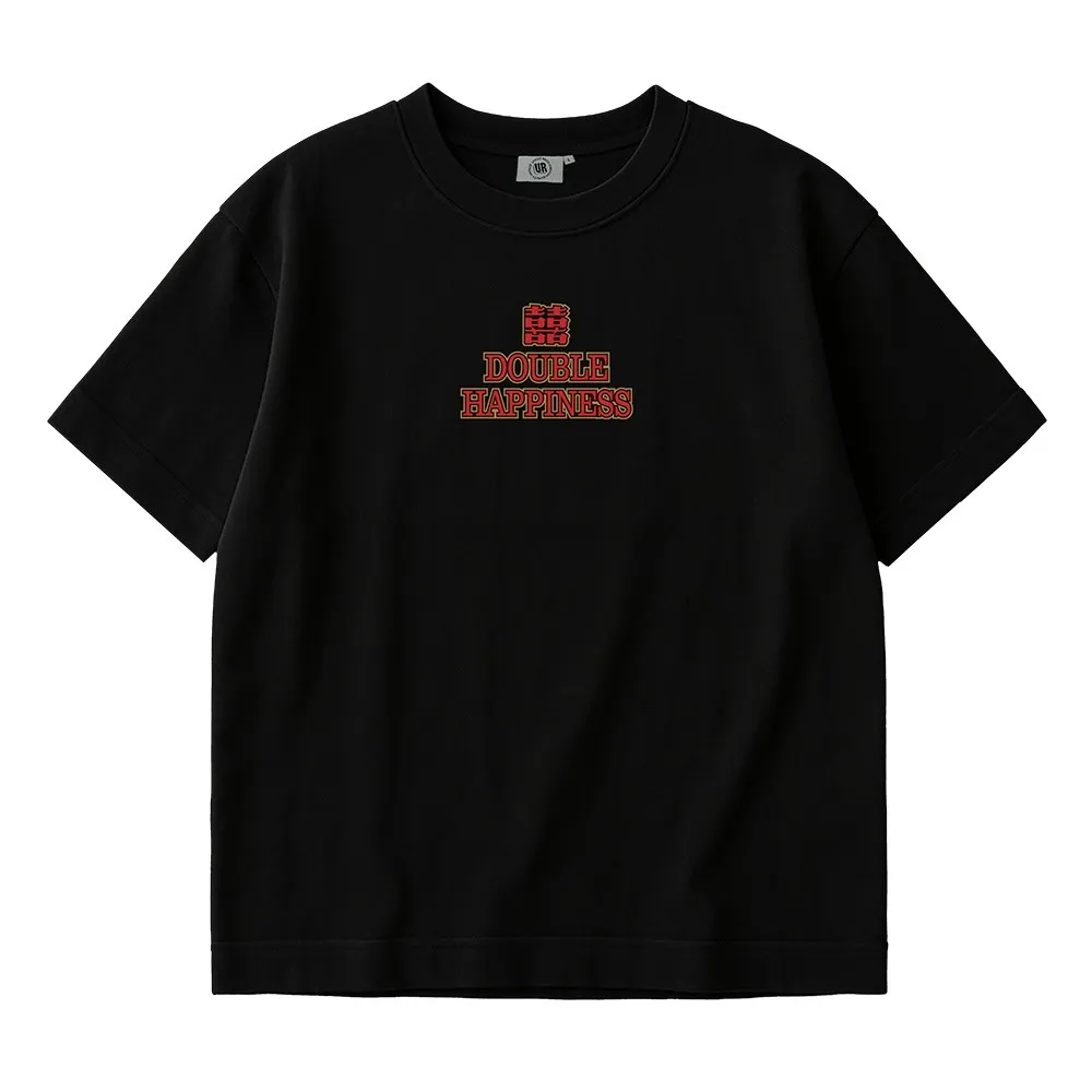 DOUBLE HAPPINESS BLACK TEE