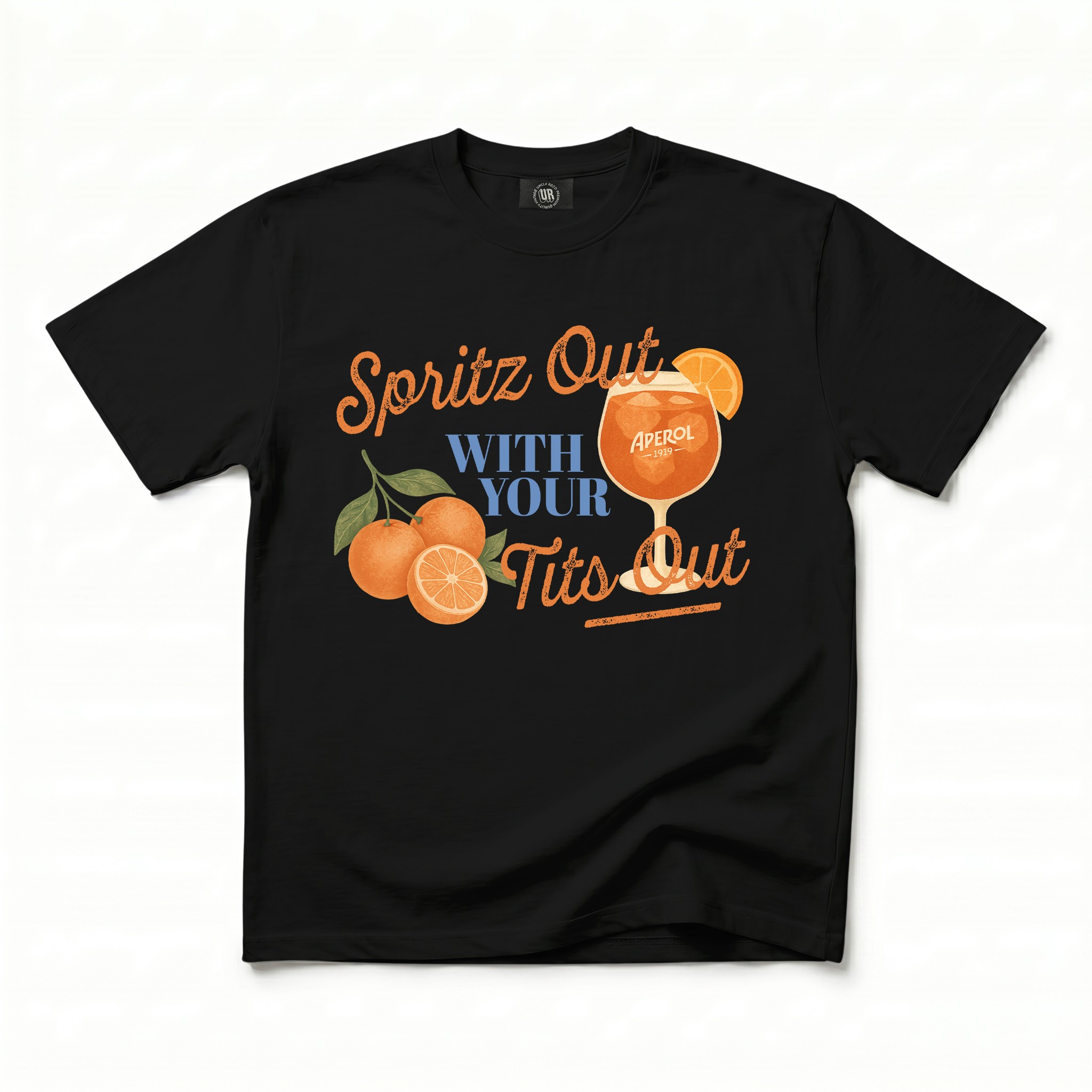 SPRITZ OUT BLACK TEE SPRITZ OUT BLACK TEE