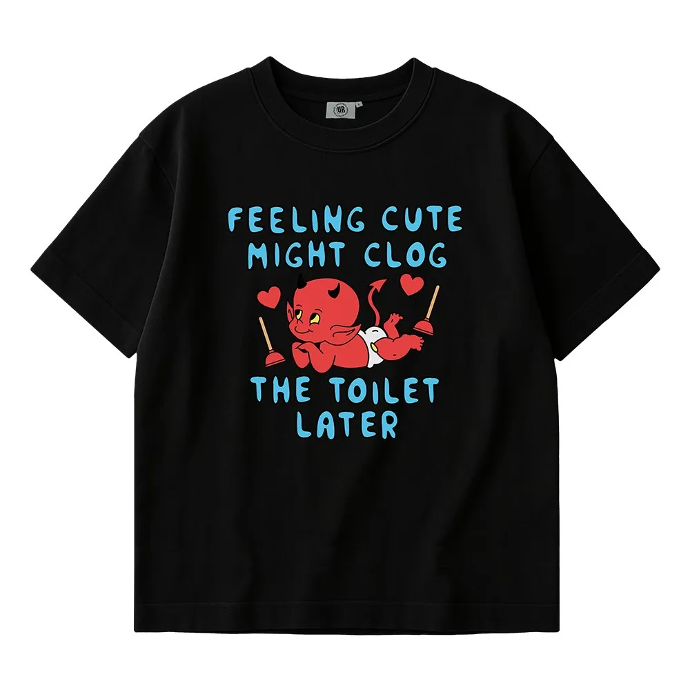FEELING CUTE BLACK TEE