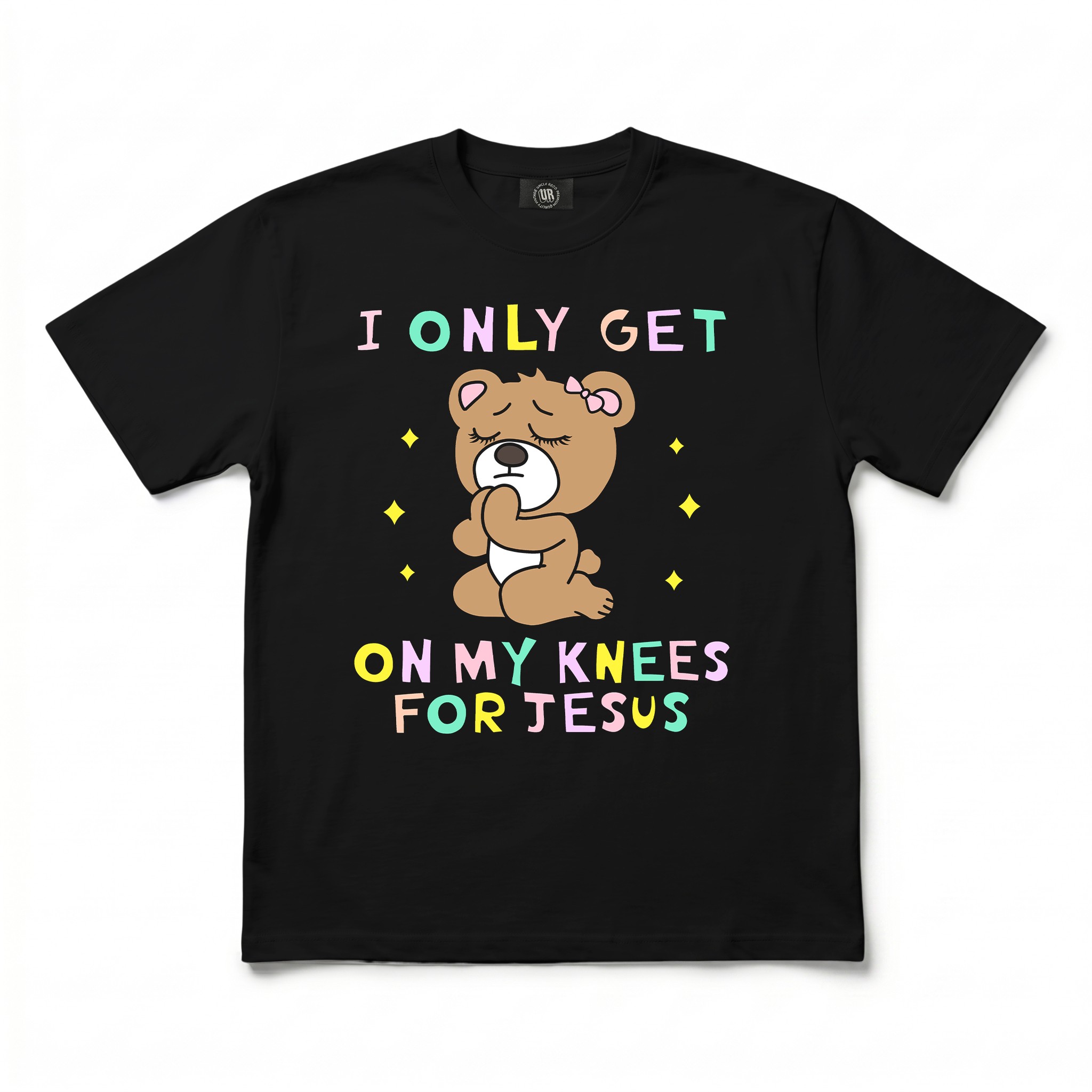 KNEES FOR JESUS BLACK TEE KNEES FOR JESUS BLACK TEE