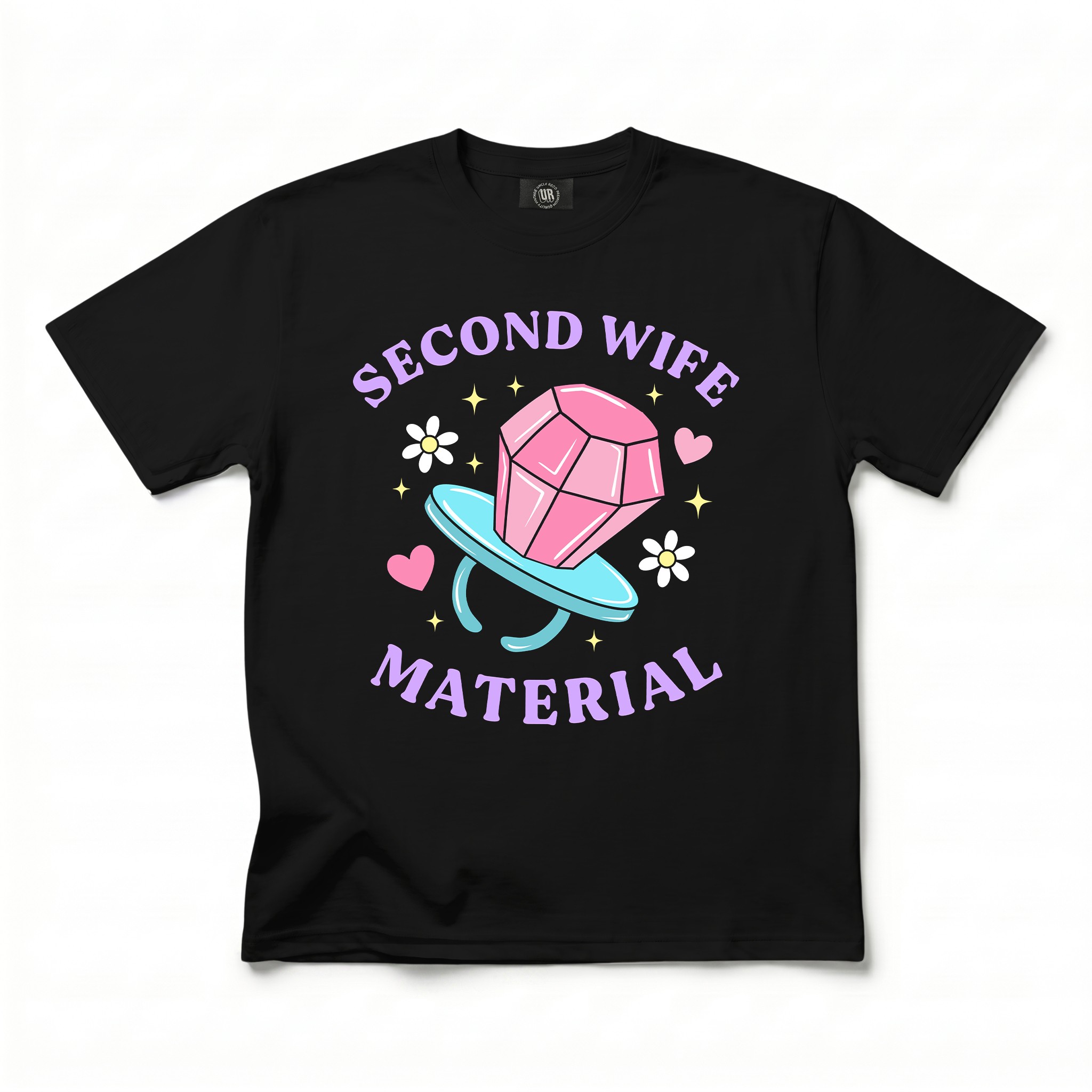 SECOND WIFE MATERIAL BLACK TEE SECOND WIFE MATERIAL BLACK TEE