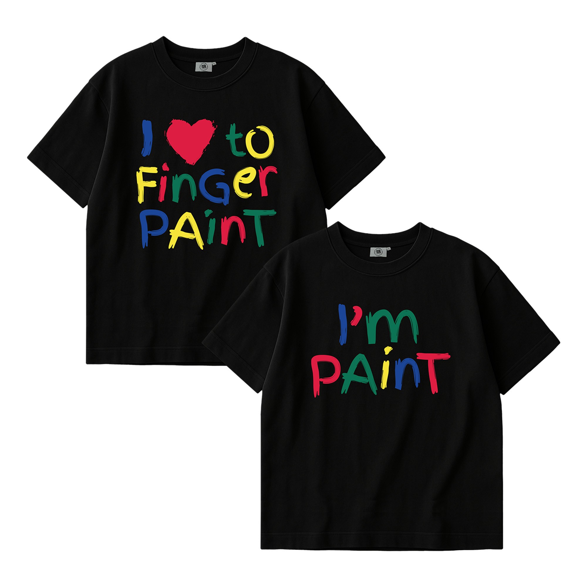 FINGER PAINT BLACK TEE COMBO FINGER PAINT BLACK TEE COMBO