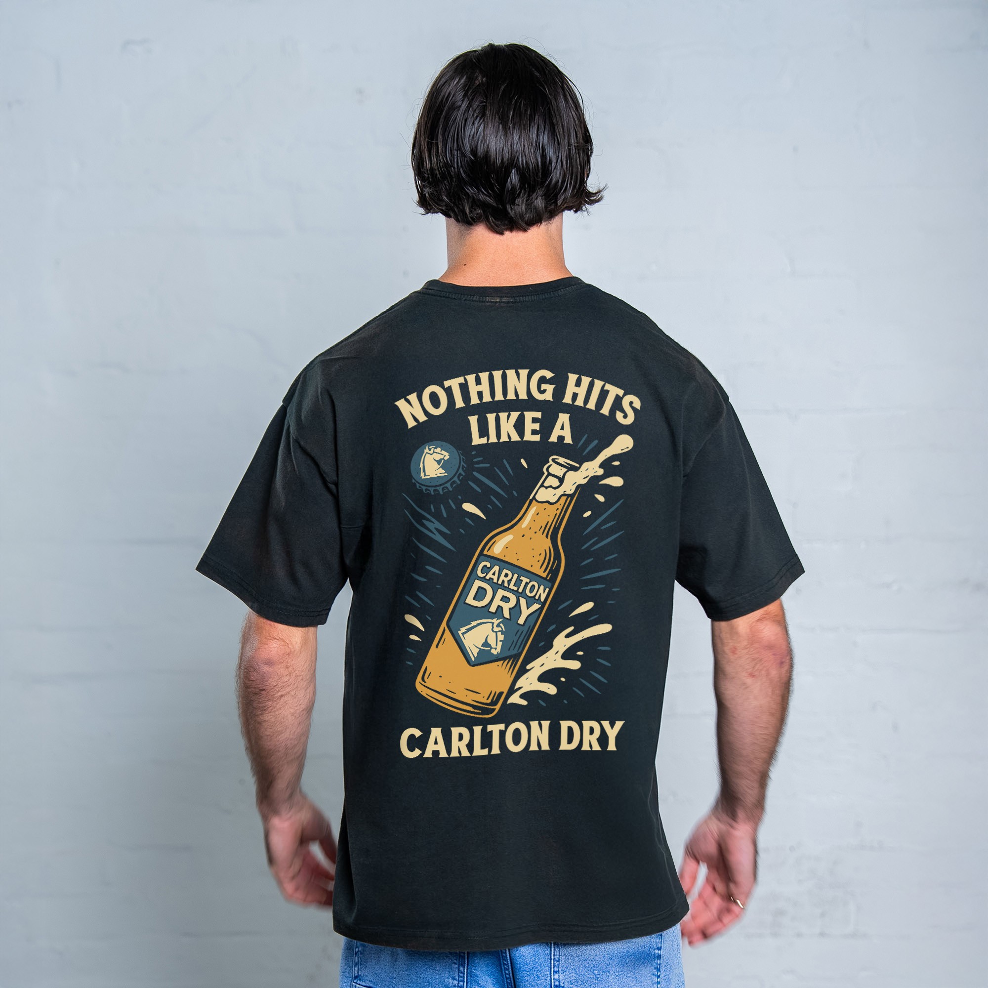 VINTAGE NOTHING HITS LIKE A CARLTON DRY F&B T-SHIRT