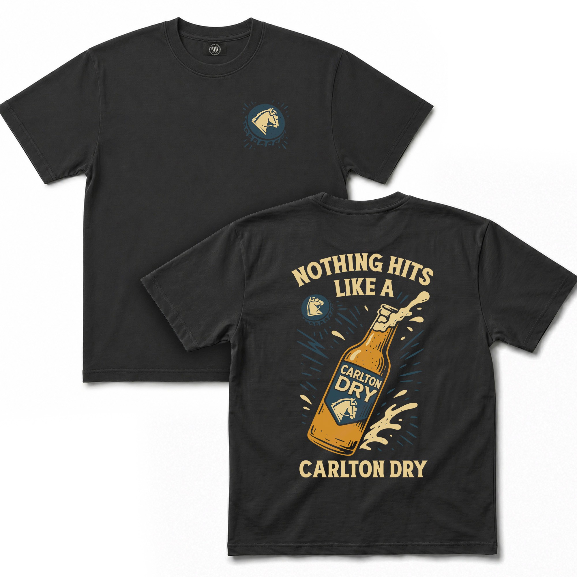 VINTAGE NOTHING HITS LIKE A CARLTON DRY F&B T-SHIRT VINTAGE NOTHING HITS LIKE A CARLTON DRY F&B T-SHIRT