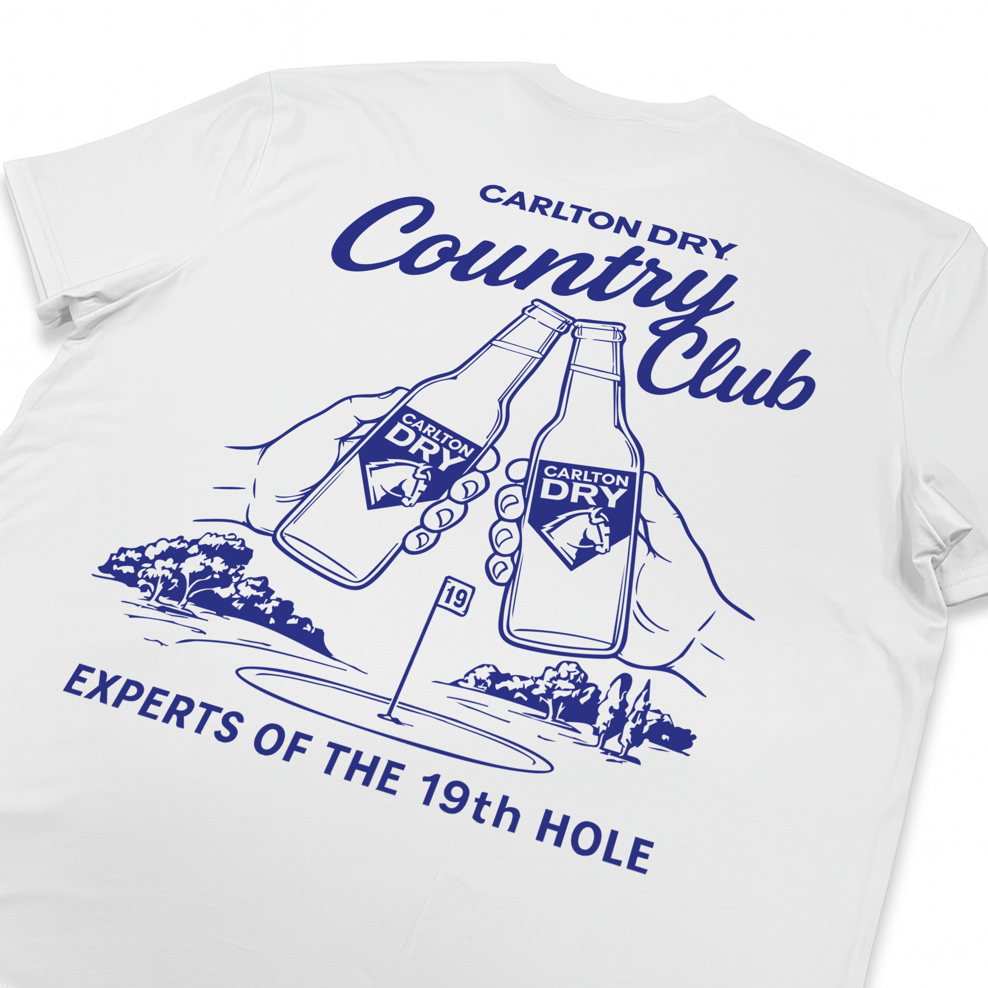 EXPERTS OF THE 19TH HOLE FRONT & BACK WHITE TEE