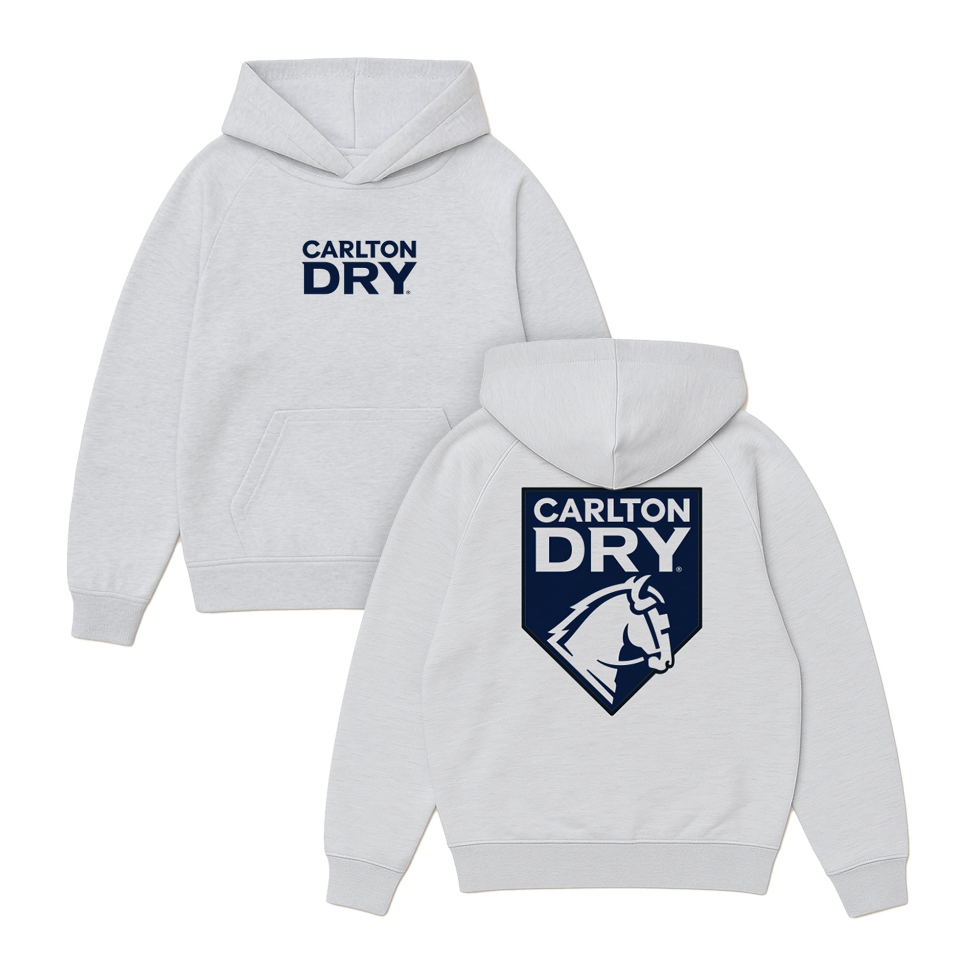 CARLTON DRY WHITE MARLE HOODIE