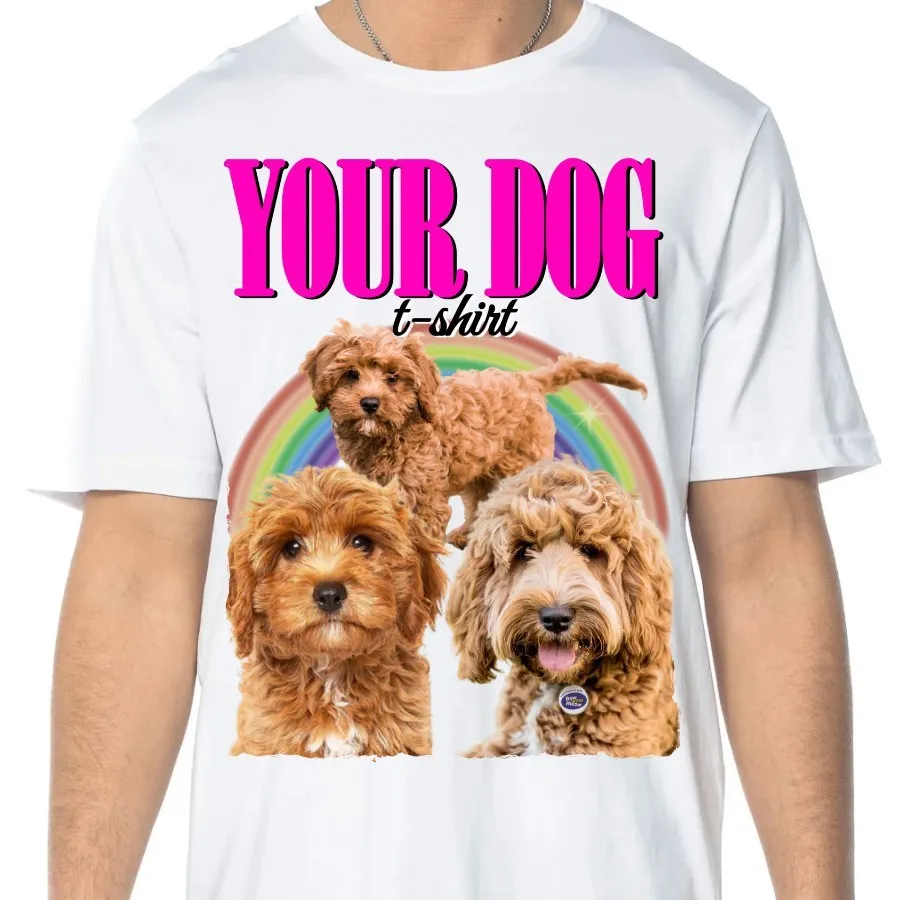 Personalised Dog Face Tee - Custom Pet T-Shirt