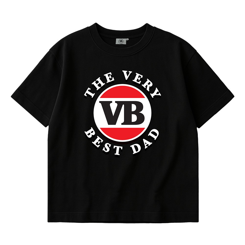 THE VERY BEST DAD MODERN LOGO BLACK TEE