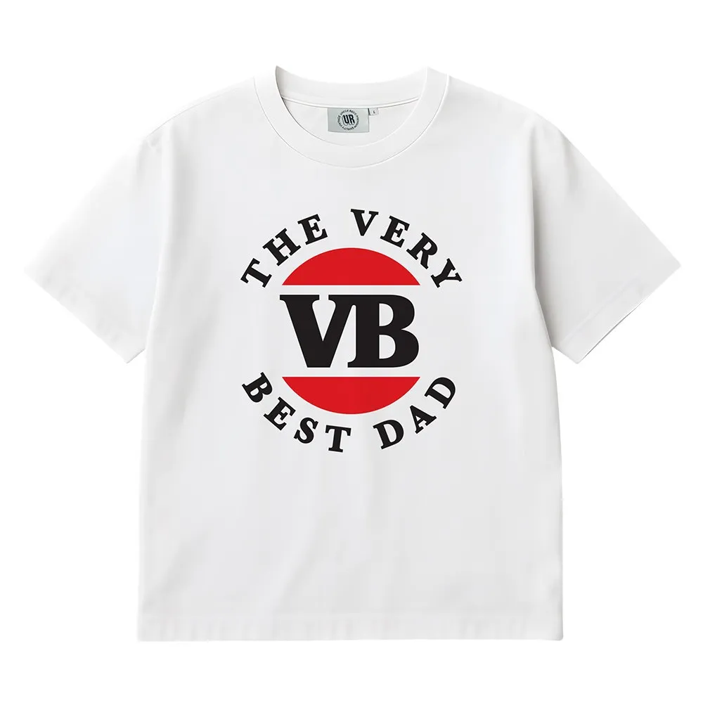 THE VERY BEST DAD MODERN LOGO WHITE TEE