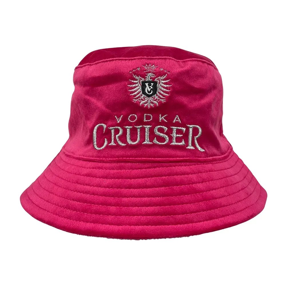 VODKA CRUISER PINK VELOUR BUCKET HAT