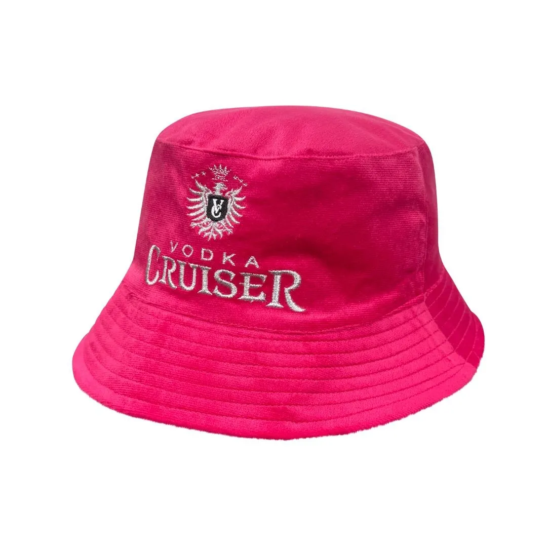 VODKA CRUISER PINK VELOUR BUCKET HAT VODKA CRUISER PINK VELOUR BUCKET HAT
