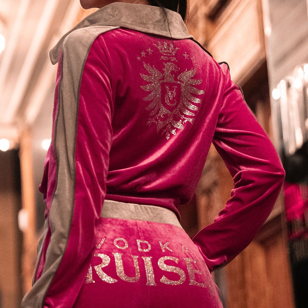 VODKA CRUISER PINK VELOUR TRACKSUIT SET