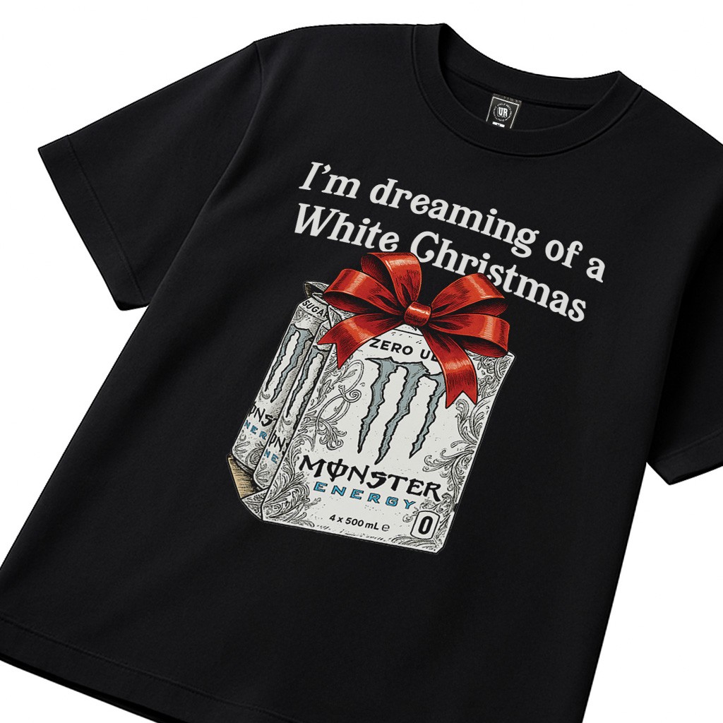 DREAMING OF A WHITE CHRISTMAS BLACK TEE